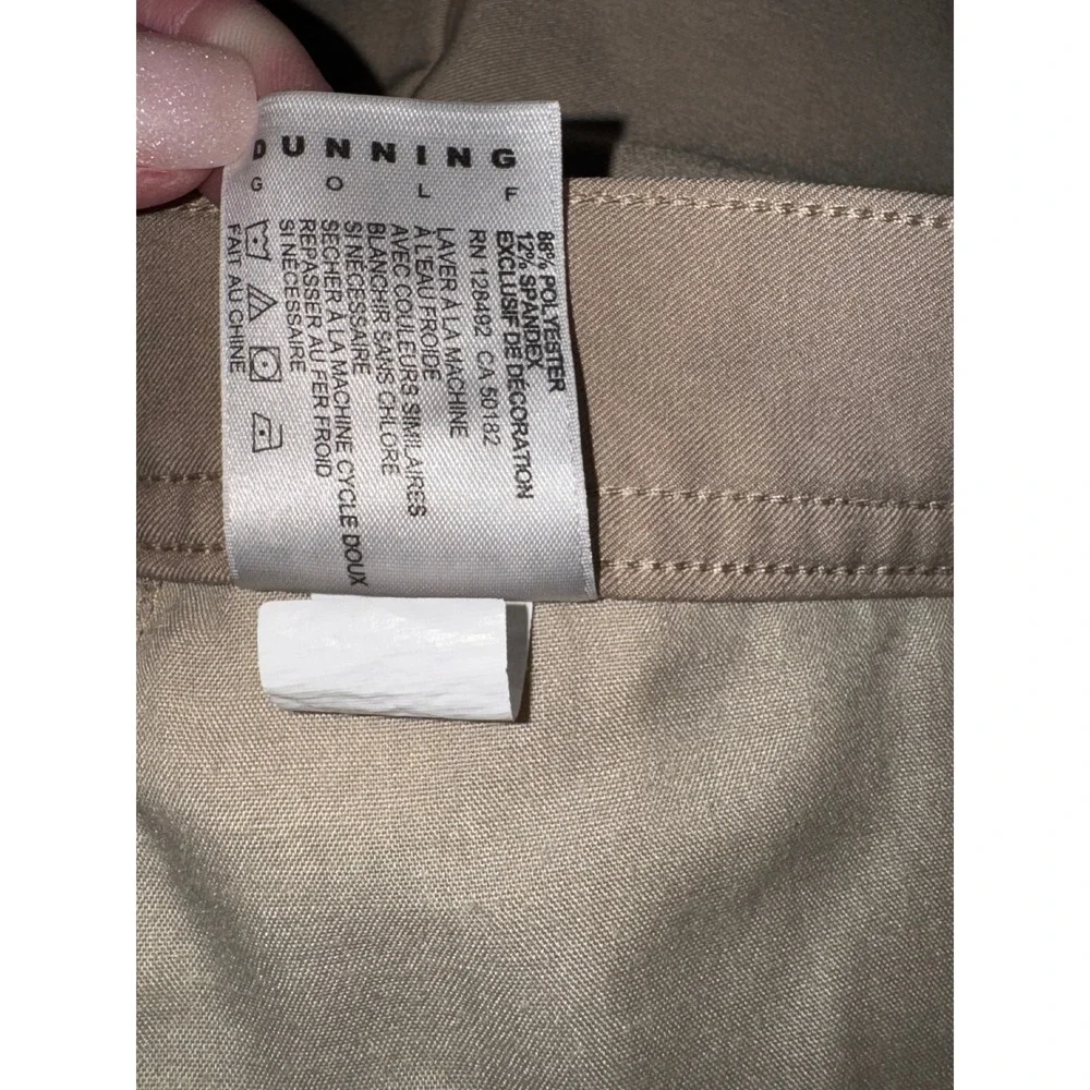 Dunning Mens Golf Pants‎ Size 32/32 Beige Stretch Athletic Performance